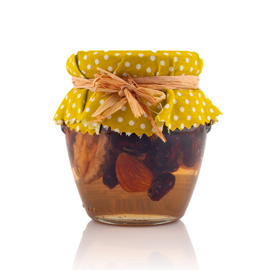 Mix orechov a brusnice v mede 250g